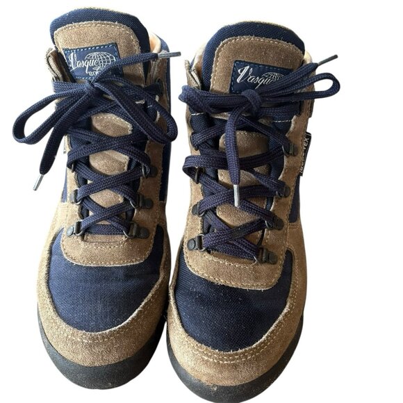 Vasque Gore Tex Hiking Boots Mens 7 Made In Italy Vintage Trail Suede - Picture 2 of 13